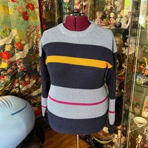 LeTigre Vintage Striped Sweater Size L